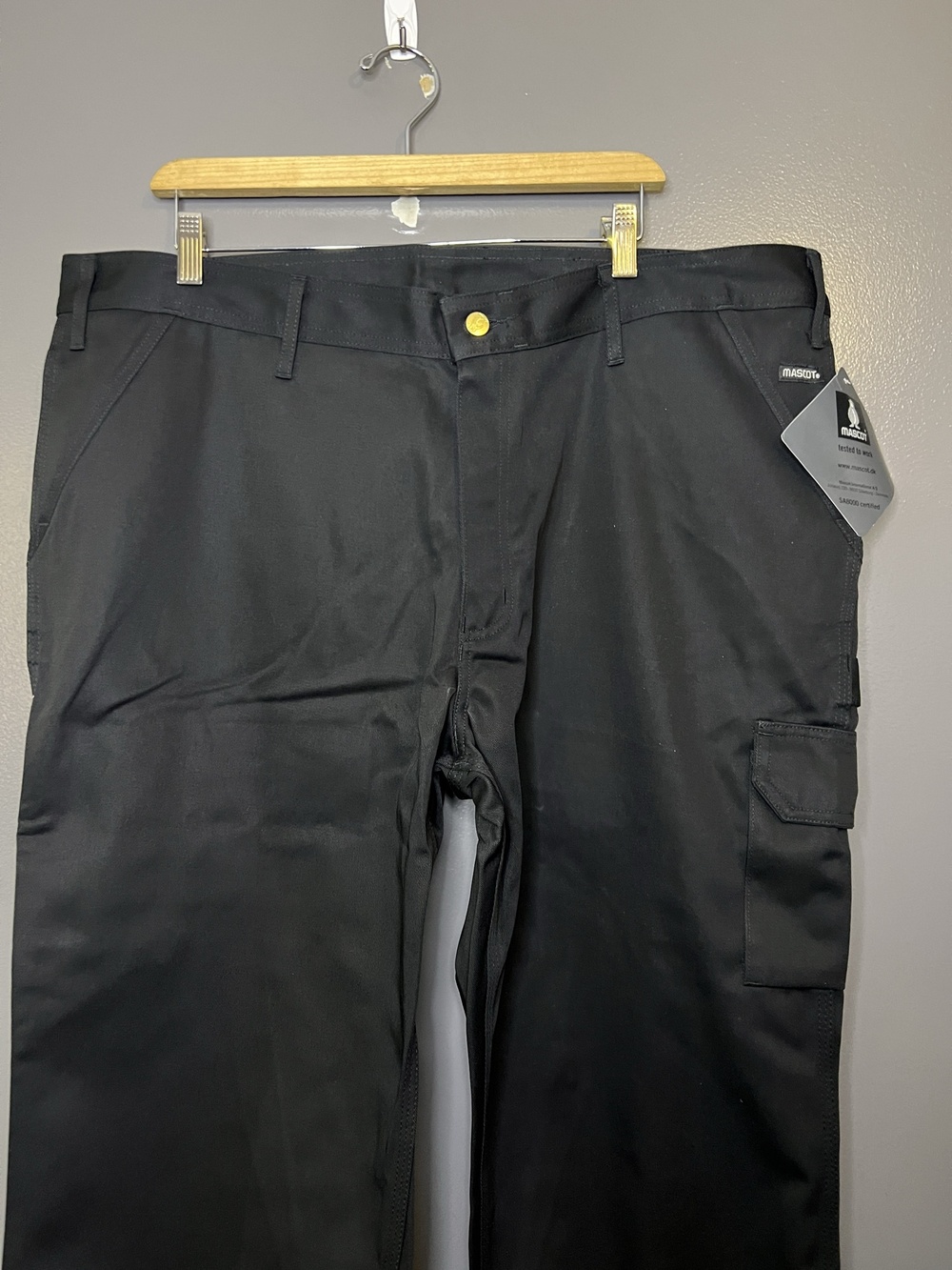 Mascot Cargo Pants Mens 44x35 Black Grafton Workwear Originals 00299-430-09